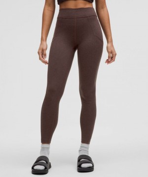 Κολαν Lululemon Soft Sueded High-Rise Tight 28" γυναικεια σκούρο καφε | Greece-7935184