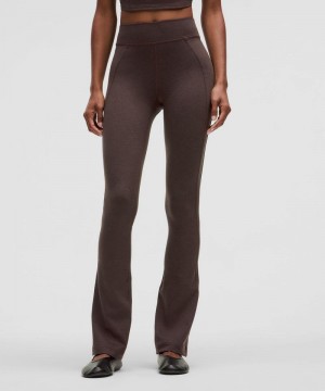 Κολαν Lululemon Soft Sueded Split-Hem High-Rise Mini-Flare γυναικεια σκούρο καφε | Greece-4709152
