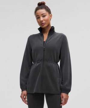 Μπουφαν Lululemon Softstreme Cinch-Waist Full-Zip γυναικεια μαυρα | Greece-4196738
