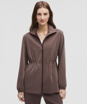 Μπουφαν Lululemon Softstreme Cinch-Waist Full-Zip γυναικεια σοκολάτα | Greece-1026397