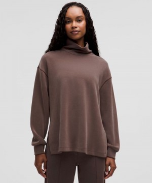 Φουτερ Lululemon Softstreme Funnel-Neck Long γυναικεια σοκολάτα | Greece-3264079