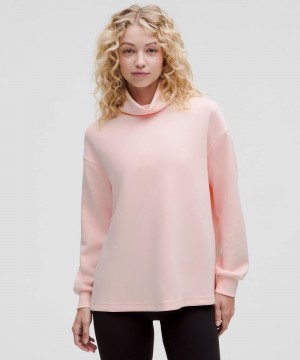 Φουτερ Lululemon Softstreme Funnel-Neck Long γυναικεια ροζ | Greece-1842359