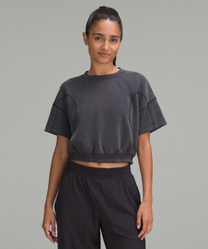 μπλουζακια Lululemon Softstreme Gathered γυναικεια μαυρα | Greece-3947608