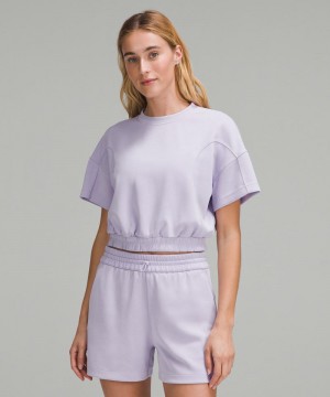 μπλουζακια Lululemon Softstreme Gathered γυναικεια μωβ | Greece-3156890