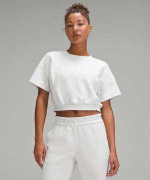 μπλουζακια Lululemon Softstreme Gathered γυναικεια ασπρα | Greece-9673018