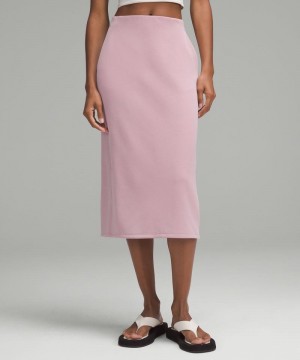 φουστεσ Lululemon Softstreme High-Rise Midi γυναικεια ροζ ροζ | Greece-4071385