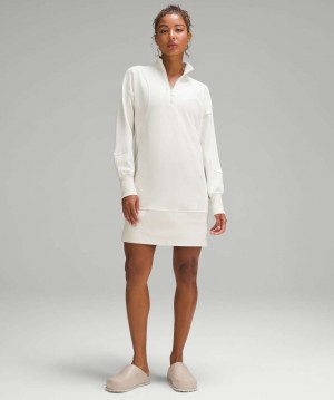 Φορεμα Lululemon Softstreme Long-Sleeve Half-Zip γυναικεια Μπεζ | Greece-7940312
