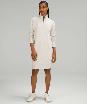 Φορεμα Lululemon Softstreme Long-Sleeve Half-Zip γυναικεια Μπεζ ασπρα | Greece-9376405