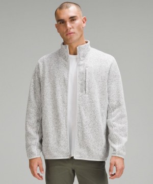 Μπουφαν Lululemon Sojourn Fleece-Lined Knit ανδρικα ασπρα ασπρα | Greece-2369574
