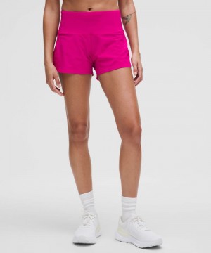 Σορτσ Lululemon Speed Up High-Rise Lined 4" γυναικεια ροζ | Greece-6198270