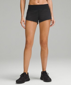 Σορτσ Lululemon Speed Up Low-Rise Lined 2.5" γυναικεια μαυρα | Greece-1598206
