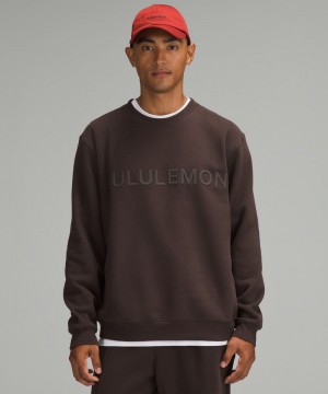 Φουτερ Lululemon Steady State Crew Graphic ανδρικα σοκολάτα | Greece-1286349