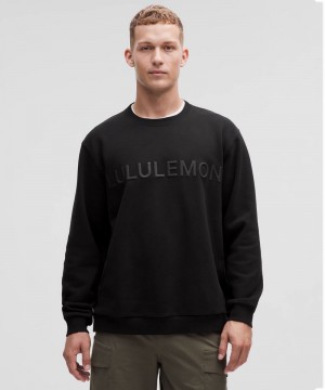 Φουτερ Lululemon Steady State Crew Graphic ανδρικα μαυρα | Greece-5302841