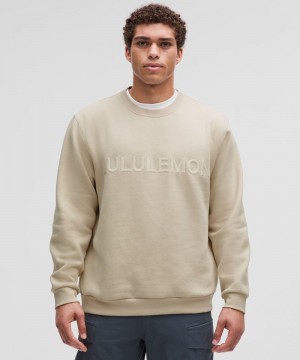 Φουτερ Lululemon Steady State Crew Graphic ανδρικα Μπεζ ασπρα | Greece-5237814