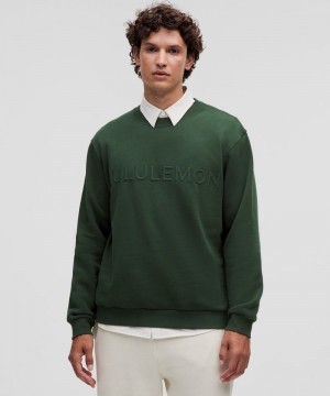 Φουτερ Lululemon Steady State Crew Graphic ανδρικα πρασινο | Greece-4012675