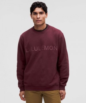 Φουτερ Lululemon Steady State Crew Graphic ανδρικα σκούρο κοκκινα | Greece-9038647