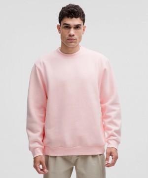 Φουτερ Lululemon Steady State Crew ανδρικα ροζ | Greece-3240678