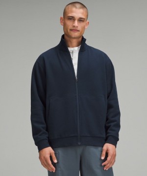 Φουτερ Lululemon Steady State Full Zip ανδρικα σκουρο μπλε | Greece-8063592