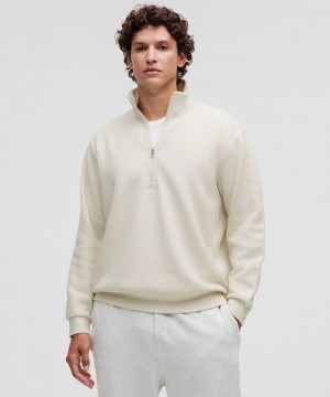 Φουτερ Lululemon Steady State Half Zip ανδρικα Μπεζ | Greece-2693180