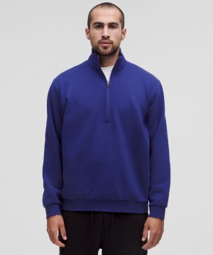 Φουτερ Lululemon Steady State Half Zip ανδρικα μπλε | Greece-2395418