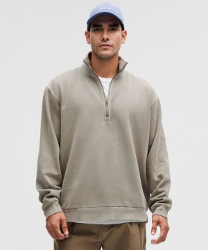 Φουτερ Lululemon Steady State Half Zip ανδρικα ανοιχτο μπλε | Greece-5718096