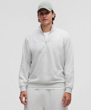 Φουτερ Lululemon Steady State Half Zip ανδρικα ανοιχτο γκρι | Greece-2981364