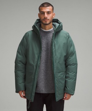 Παρκα Lululemon StretchSeal™ 600-Down-Fill Parka ανδρικα σκούρο πρασινο | Greece-2097318