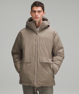 Παρκα Lululemon StretchSeal™ 600-Down-Fill Parka ανδρικα καφε | Greece-3709824