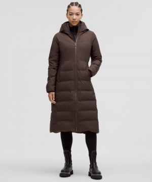 Μπουφαν Lululemon StretchSeal Sleet Street Long γυναικεια σοκολάτα | Greece-3470285