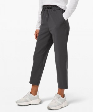 Παντελονι Lululemon Stretch High-Rise Cropped 23" γυναικεια βαθυ γκρι | Greece-9574210