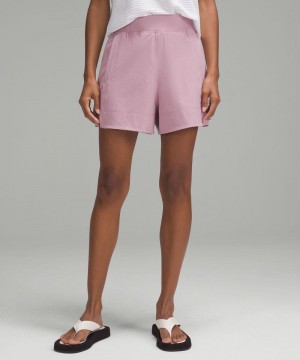 Σορτσ Lululemon Stretch Woven Relaxed-Fit High-Rise 4" γυναικεια ροζ ροζ | Greece-6418790
