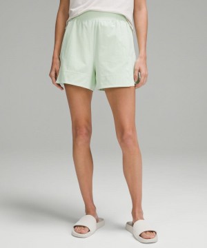 Σορτσ Lululemon Stretch Woven Relaxed-Fit High-Rise 4" γυναικεια πρασινο | Greece-9583710