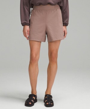 Σορτσ Lululemon Stretch Woven Relaxed-Fit High-Rise 4" γυναικεια γκρι | Greece-6932401