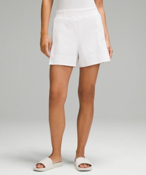 Σορτσ Lululemon Stretch Woven Relaxed-Fit High-Rise 4" γυναικεια ασπρα | Greece-0153627