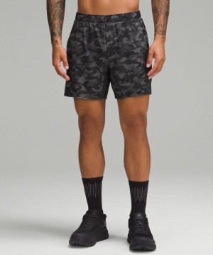 Σορτσ Lululemon Surge Lined 6" ανδρικα καμουφλάζ μαυρα | Greece-0976814