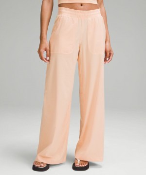 Παντελονι Lululemon Swift Mid-Rise Wide-Leg γυναικεια κοραλι | Greece-5016792