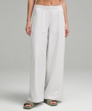 Παντελονι Lululemon Swift Mid-Rise Wide-Leg γυναικεια ασπρα | Greece-1386524