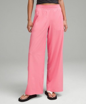 Παντελονι Lululemon Swift Mid-Rise Wide-Leg γυναικεια ροζ | Greece-0129487