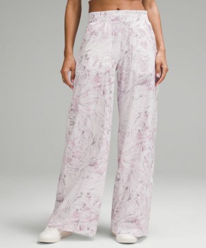 Παντελονι Lululemon Swift Mid-Rise Wide-Leg γυναικεια ροζ Πολύχρωμο | Greece-8426735