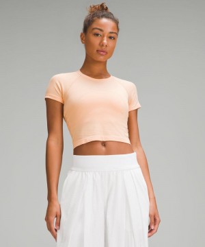 μπλουζακια Lululemon Swiftly Tech Cropped Short-Sleeve 2.0 γυναικεια κοραλι κοραλι | Greece-8360297