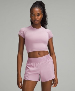 μπλουζακια Lululemon Swiftly Tech Cropped Short-Sleeve 2.0 γυναικεια ροζ ροζ ροζ ροζ | Greece-3075216