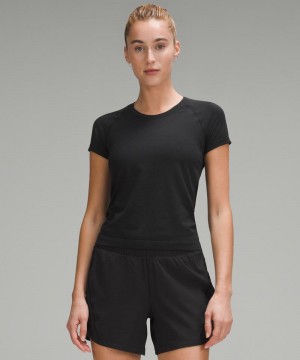 μπλουζακια Lululemon Swiftly Tech Short-Sleeve 2.0 γυναικεια μαυρα μαυρα | Greece-7489023