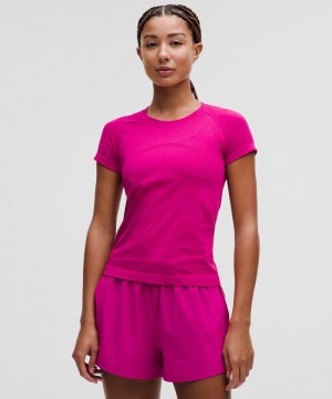 μπλουζακια Lululemon Swiftly Tech Short-Sleeve 2.0 γυναικεια ροζ | Greece-7832154