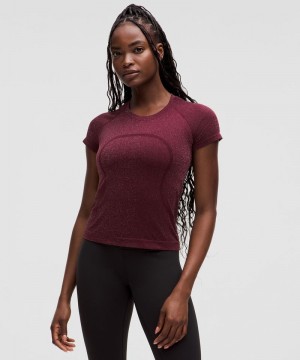 μπλουζακια Lululemon Swiftly Tech Short-Sleeve 2.0 γυναικεια σκούρο κοκκινα κοκκινα | Greece-5237018