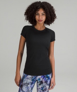 μπλουζακια Lululemon Swiftly Tech Short-Sleeve 2.0 γυναικεια μαυρα μαυρα | Greece-2956348