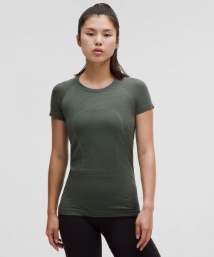 μπλουζακια Lululemon Swiftly Tech Short-Sleeve 2.0 γυναικεια γκρι βαθυ πρασινο | Greece-5809316