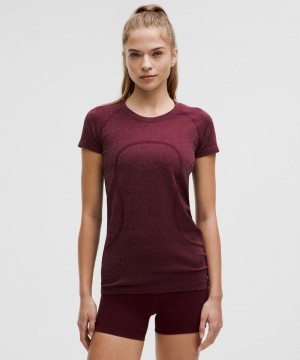 μπλουζακια Lululemon Swiftly Tech Short-Sleeve 2.0 γυναικεια σκούρο κοκκινα κοκκινα | Greece-9324685