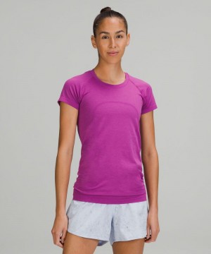 μπλουζακια Lululemon Swiftly Tech Short-Sleeve 2.0 γυναικεια μωβ μωβ | Greece-0265981