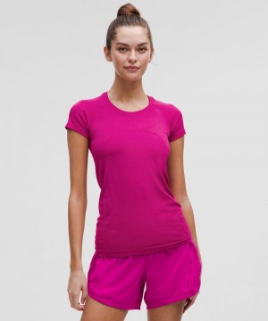 μπλουζακια Lululemon Swiftly Tech Short-Sleeve 2.0 γυναικεια ροζ | Greece-8365429