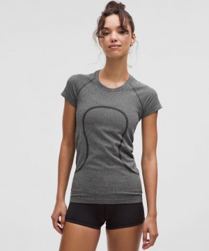 μπλουζακια Lululemon Swiftly Tech Short-Sleeve 2.0 γυναικεια μαυρα ασπρα | Greece-8430291